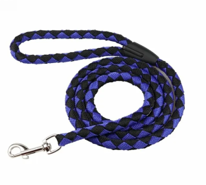 Smycz pleciona niebieska