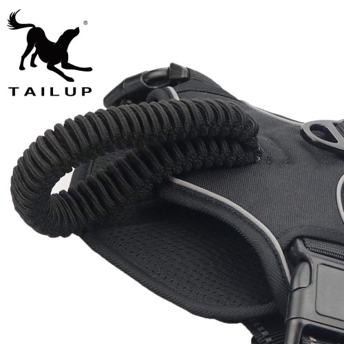 Szelki dla psa czarne z uchwytem TAILUP