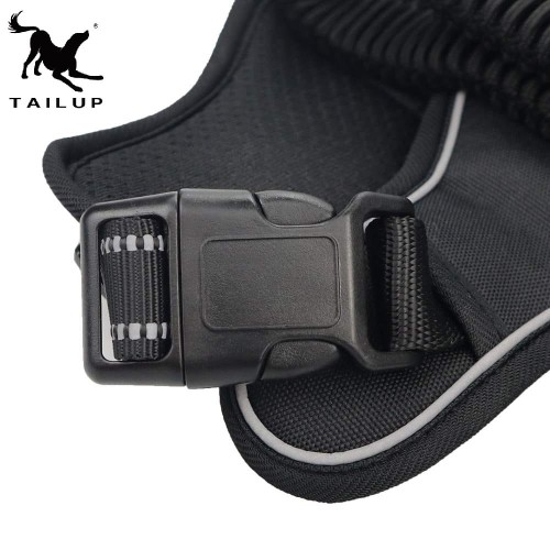 Szelki dla psa czarne z uchwytem TAILUP