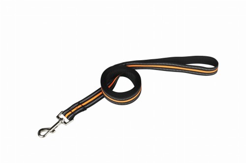Smycz dla psa czarno pomarańczowa