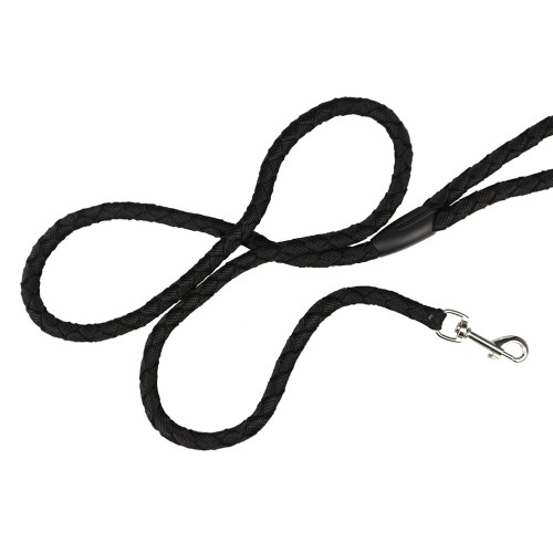 Smycz pleciona czarna