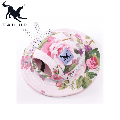 Kapelusz dla psa w kwiaty