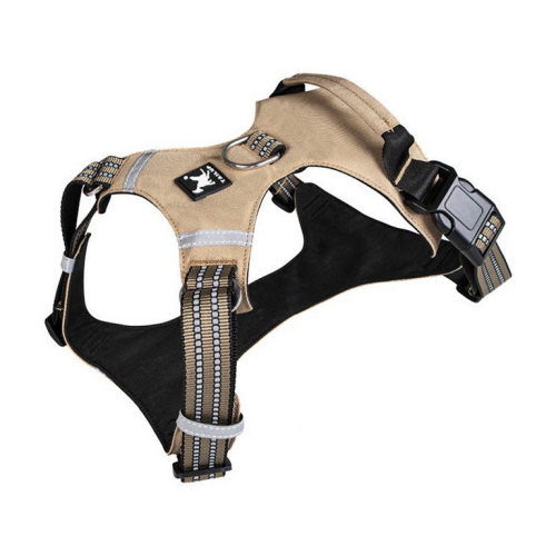 Szelki dla psa beżowe uchwyt poziomy 