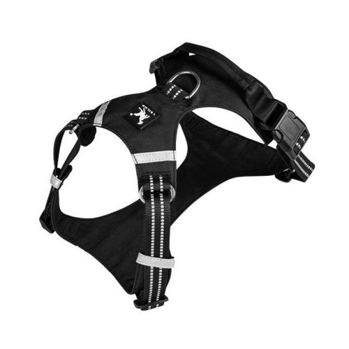 Szelki dla psa czarne uchwyt poziomy 