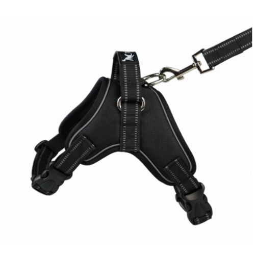 Szelki dla psa czarne z odblaskiem