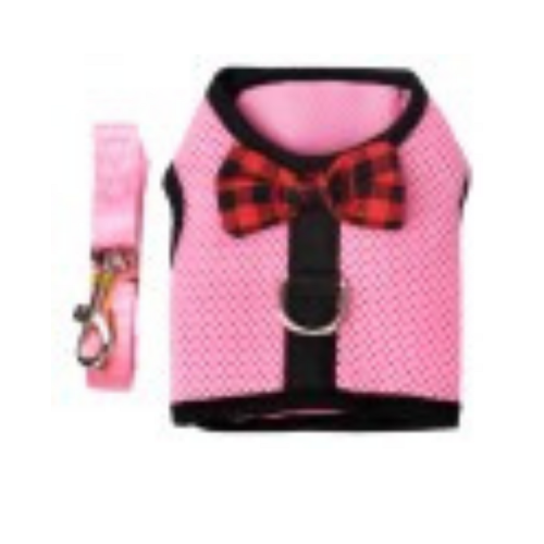 Szelki dla królika różowe