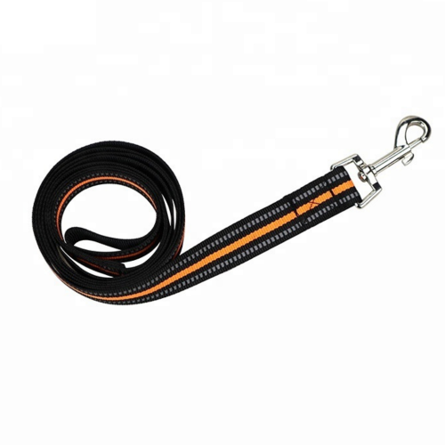 Smycz dla psa czarno pomarańczowa