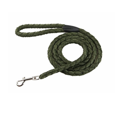 smycz dla psa zielona pleciona