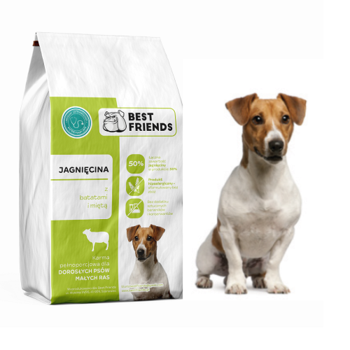 Karma bezzbożowa dla małego psa Jagnięcina 2kg BEST FRIENDS